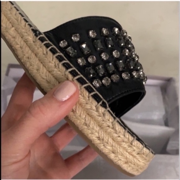 Botkier Espadrille Leather Sandal Slides - Picture 14 of 15